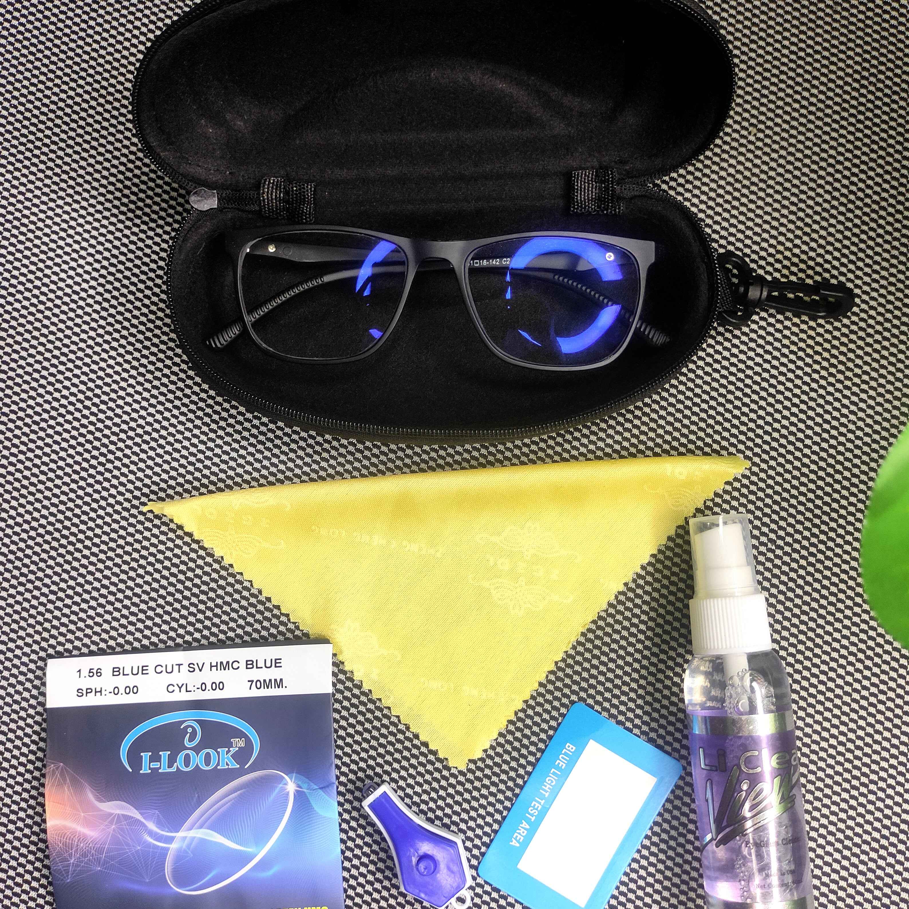 Original 420 UV Protect Blue cut Glass full Package With Chain Cover